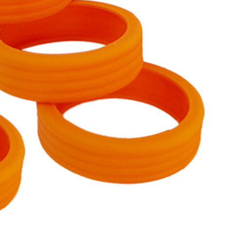8 Stück Silikon-Kofferrollenabdeckungen orange 2