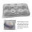 2 pièces moule à glaçons en silicone en forme de chat 3D 4 cubes noir 7