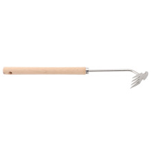 Strumento per estirpare le erbacce, manico in faggio, 46 cm, larghezza dei denti 4 cm