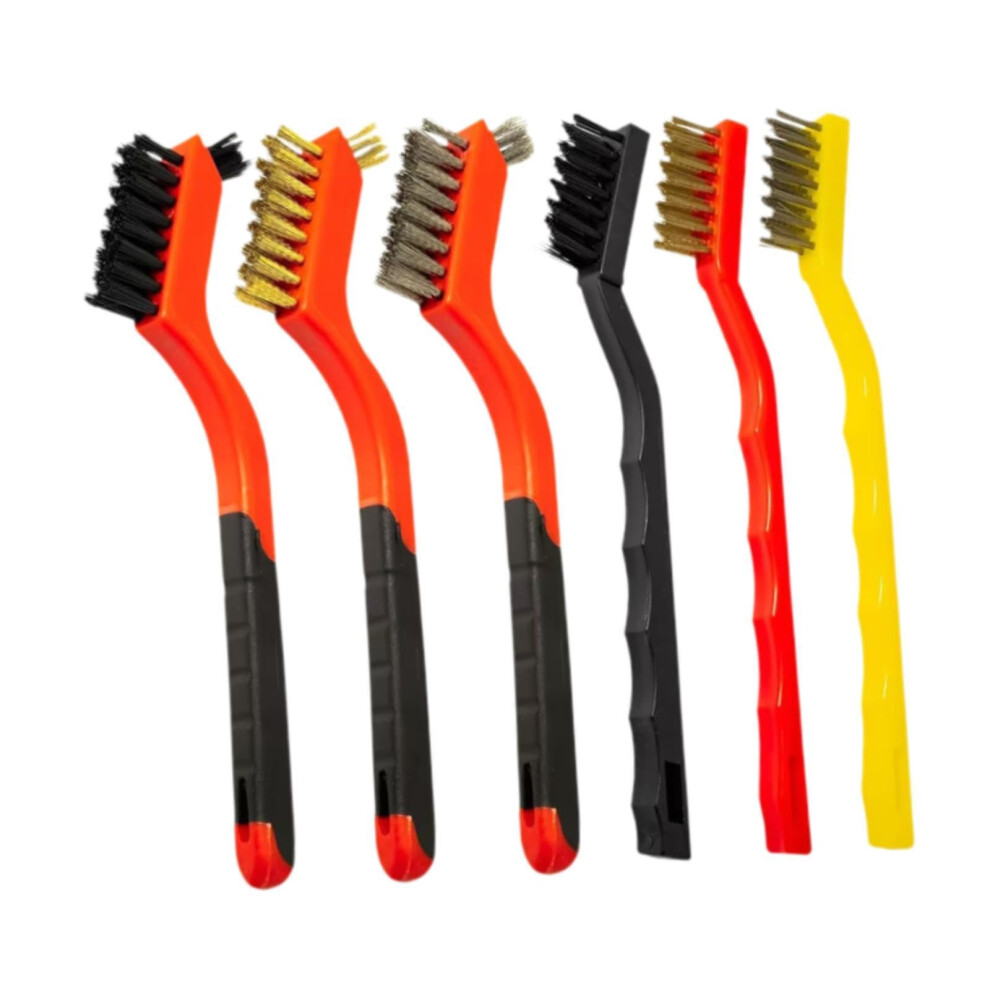 6-Pcs Wire Brush Set, High-Performance Curved Scrubbing Brushes For Dirt Cleaning On Metal Surfaces 6482260393902