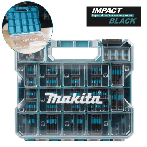Makita 100-delige bitset + opbergcompartimenten - MAKITA - E-24826