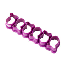 Cortador de crackers mini de plástico con forma de pez morado 1 pieza