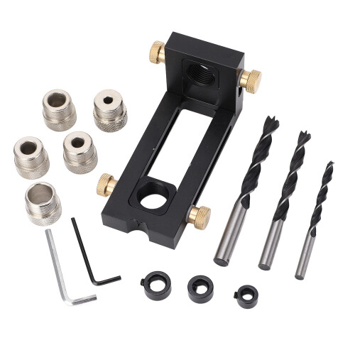 Kit de guía de espigas ajustable de aluminio, con 5 orificios, 6-15 mm 2