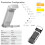 Luce USB con clip a 9 LED, 500 mAh, 105  36,5  15,5 mm, Bianco 3