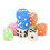 Ensemble de 30 dés plastiques à six faces multicolores pour enfants 13