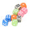Ensemble de 30 dés plastiques à six faces multicolores pour enfants 9