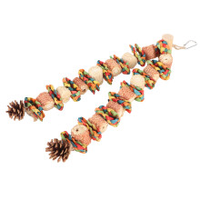 Colorful Bird Chewing Toy Beak Grinding Boredom Relief Corn Cob & Pine Cone