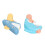 2 pezzi di giocattolo d'acqua per bambini a forma di delfino, in plastica portatile 7