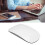 Ratón inalámbrico blanco delgado y curvado BT5.2 400mAh 14