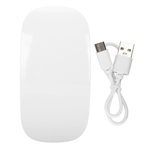 Ratón inalámbrico blanco delgado y curvado BT5.2 400mAh 1
