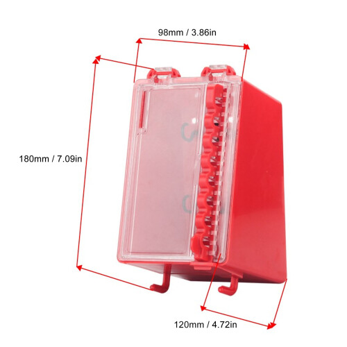 Scatola Lockout/Tagout per parete, con 8 fori, dimensioni 12098180 mm 1