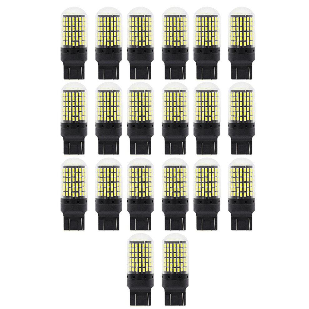 20 Lampadine Led Super Luminose Senza Errori Canbus 7440 T20 W21W 144 Smd Bianche