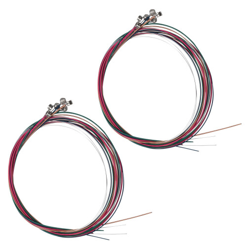 Set di 2 corde colorate arcobaleno per chitarra acustica 1