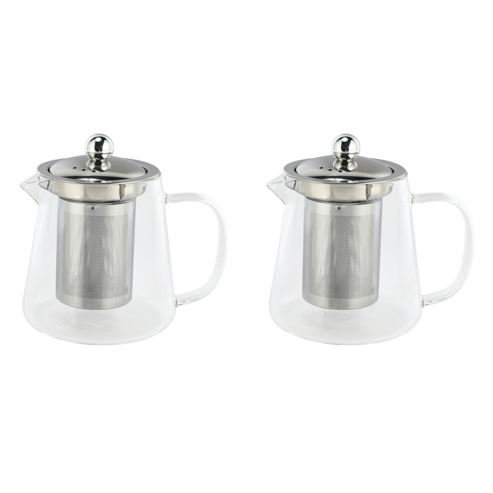 Teiera In Vetro Borosilicato Trasparente 2X 5 Dimensioni Con Acciaio Inossidabile 304