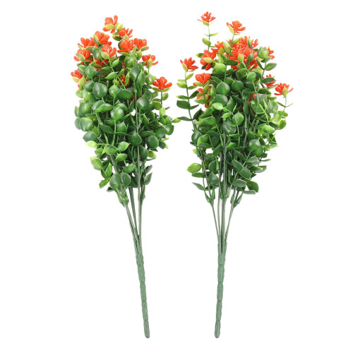 32Pcs Outdoor Uv Resistant Plants, 32 Branches Faux Plastic Greenery S 2