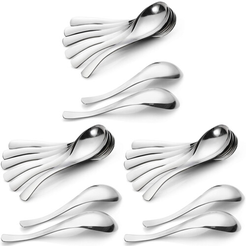 24 Pack Soup Spoons, Stainless Steel Thick Heavy-Weight Table Spoons