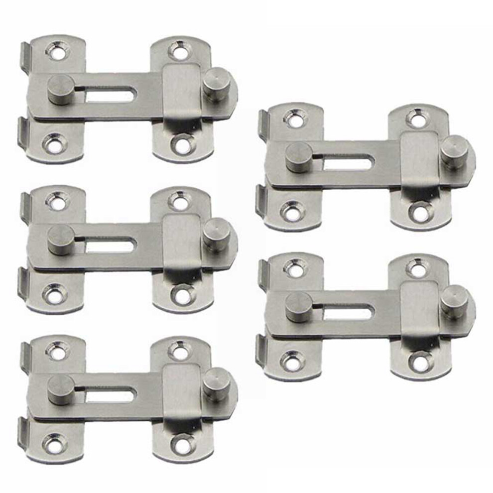 5Pcs 20X50x70mm Stainless Steel Gate Door Bolt Latch Slide Lock Hardwa 4854049549930