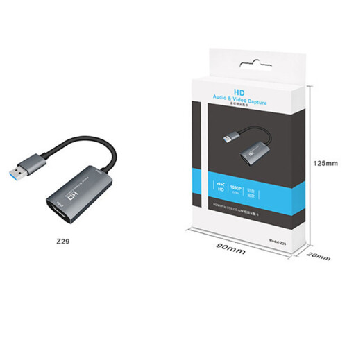 Κάρτα λήψης βίντεο 2X USB 3.0 HD Audio 4K 60FPS Game σε πραγματικό χρόνο Streami 2