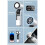 Portable Handheld Fan with Light, 4000mAh, 5-Speed Ice Cooling White 4