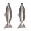 2 Set Fish-Shape Hip Flask 5Oz Bottle Mini Pocket Stainless Steel Part 1