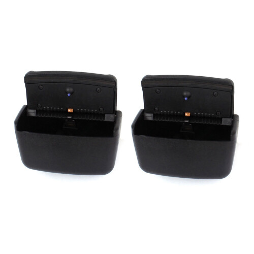 2X Portacenere rettangolare in plastica nera per auto con LED blu 1