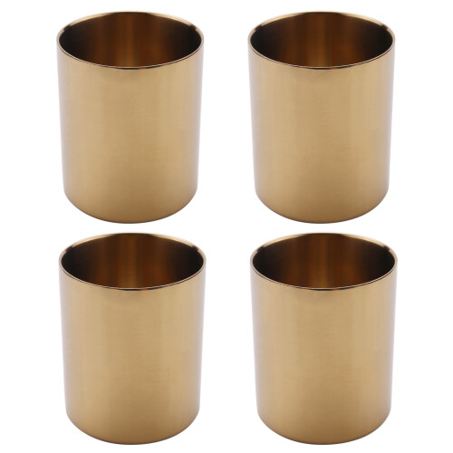4X Gold Flower Vase Pen Holder Desktop Storage Container for House Off
