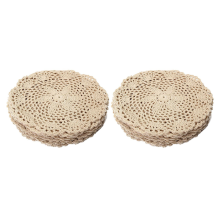 24Pcs Vintage Cotton Mat Round Hand Crocheted Lace Doilies Flower Coas