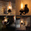 4X Vintage Rustic Wall Lamp in Glass and Mood Light Decorative for Bed 7