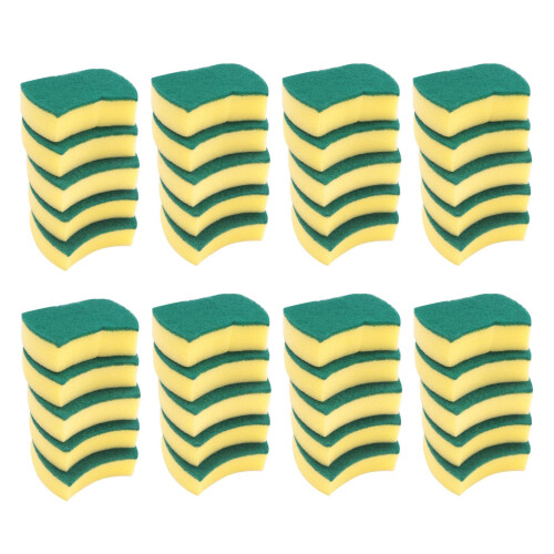 240Pcs Multi-Purpose Double-Faced Sponge Scouring Pads Dish Washing Sc 1