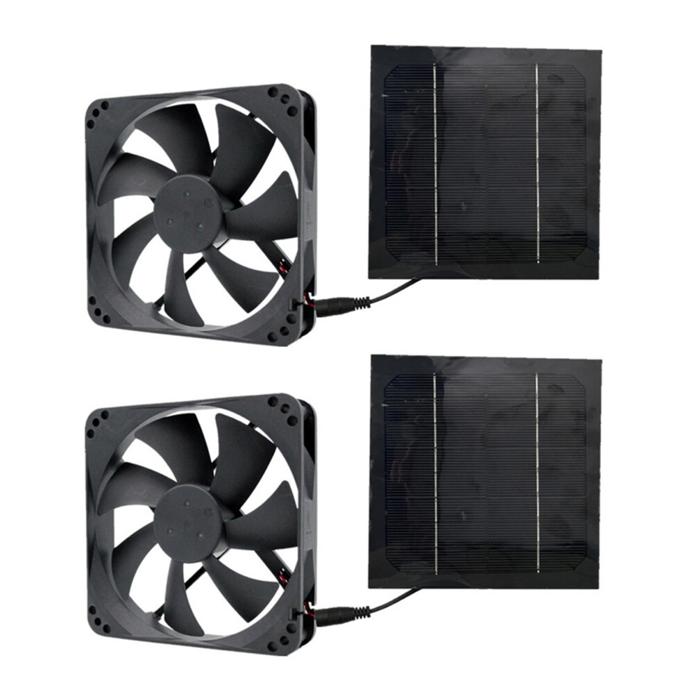 2X 20W Ventilatore Di Scarico Solare Estrattore D'aria Pannello Mini Ventilatore Da 6 Pollici Po