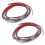 2X Cinta Adhesiva Plateada Cromada 6MM 3 Metros Auto 2