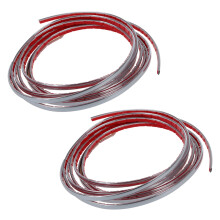 Nastro adesivo cromato argento 2X 6MM 3 metri Auto