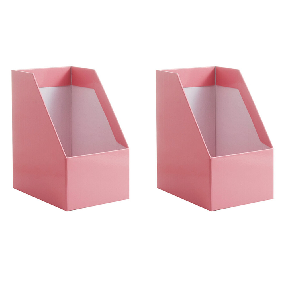 2X Porte-revues en papier kraft Serre-livres Grand support de livre Porte-fichiers pliable