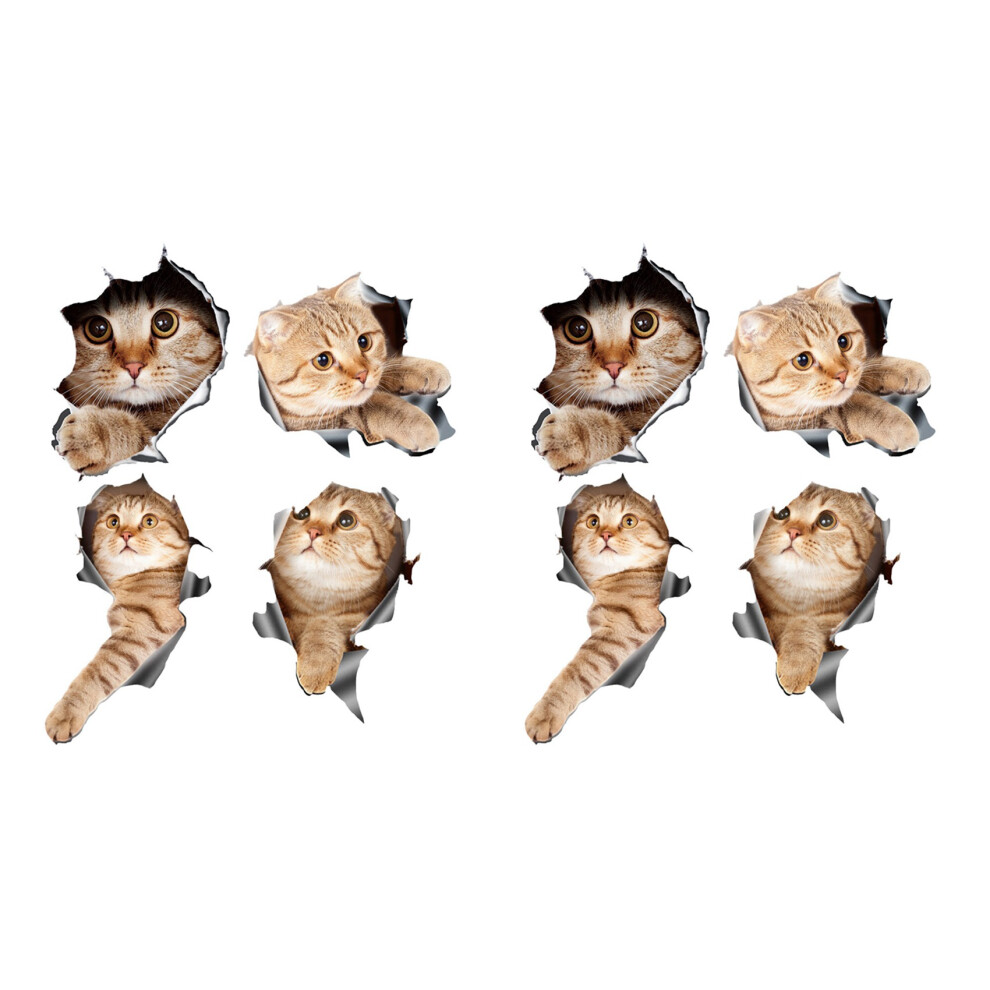 (8Pcs) 3D Cat Car Stickers Decal / Sticker For Window, Truck, Car, Lap 4854049559229