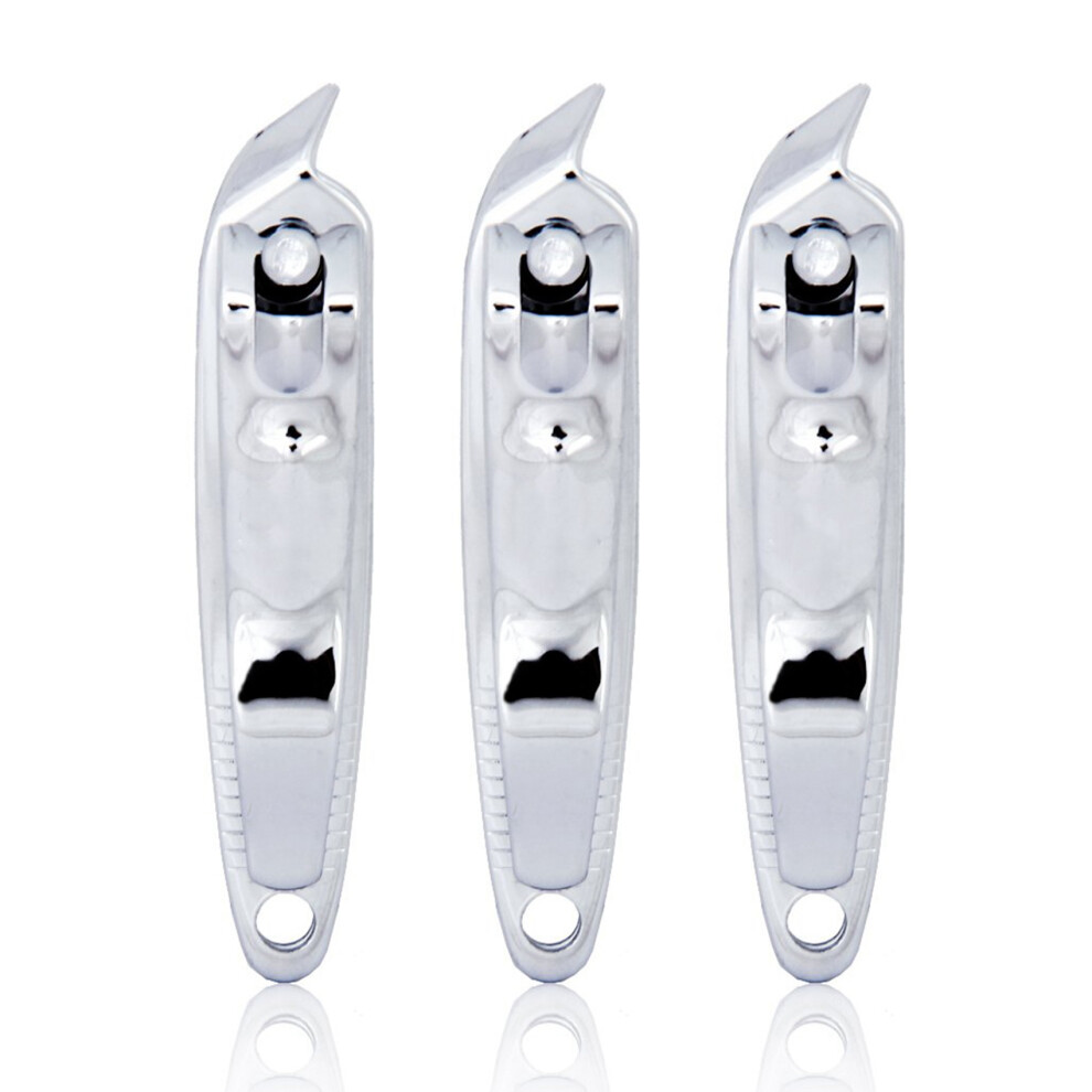 Torribaly Silver 3X Slanted Edge Nail Cutter Clippers Cilppers Fingernail Toenail