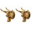 2X Βάση Κιθάρας Κρεμάστρα Τοίχου Bull Art Ukulele Hook Stand για Μπάσο 2