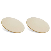2X Pizzastein 15 Zoll rund Backen für Brot Keramik Grillsteine