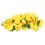 Yellow Fabric Silk Artificial Rose Flower Heads for Decoration Pack of 3