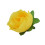 Yellow Fabric Silk Artificial Rose Flower Heads for Decoration Pack of 8