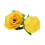 Yellow Fabric Silk Artificial Rose Flower Heads for Decoration Pack of 7