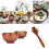 2X Wood Spoons Bowl Set,Wooden Handmade Flatware Tableware Cutlery Sou 7