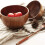 2X Wood Spoons Bowl Set,Wooden Handmade Flatware Tableware Cutlery Sou 4