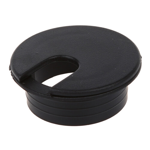 20 Pcs 35mm Black Cable Grommet Outlet Desk Table Wire 2