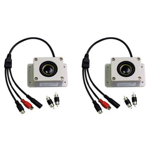 2X Microfoon Luidsprekerapparaat voor Beveiligingscamera Waterdichte IP Audio R