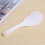 4X Kitchen Dotted White Plastic Flat Rice Scoop Paddle Meal Spoon 9
