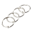 250 Pcs Staple Book Binder 30mm Outer Diameter Loose Leaf Ring Keychai 3