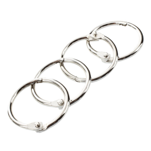 250 Pcs Staple Book Binder 30mm Outer Diameter Loose Leaf Ring Keychai 2