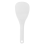 4X Kitchen Dotted White Plastic Flat Rice Scoop Paddle Meal Spoon 4