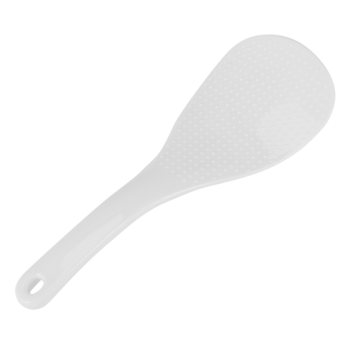 4X Kitchen Dotted White Plastic Flat Rice Scoop Paddle Meal Spoon 2