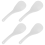 4X Kitchen Dotted White Plastic Flat Rice Scoop Paddle Meal Spoon 1